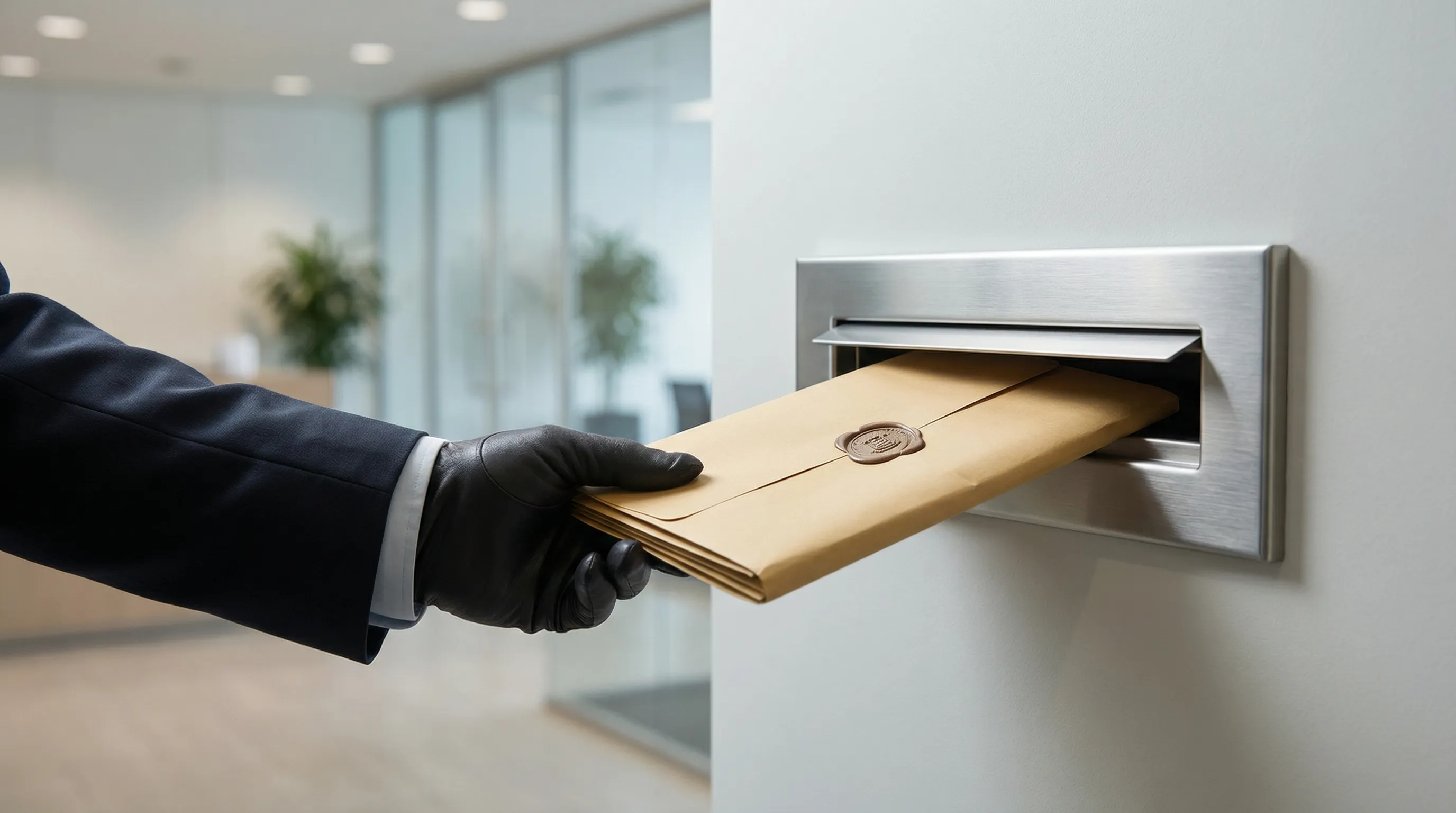 LLC için yasal bir zorunluluk olan Kayıtlı Ajan (Registered Agent) hizmetinin resmi tebligatları kabul etmesini anlatan profesyonel bir görsel.