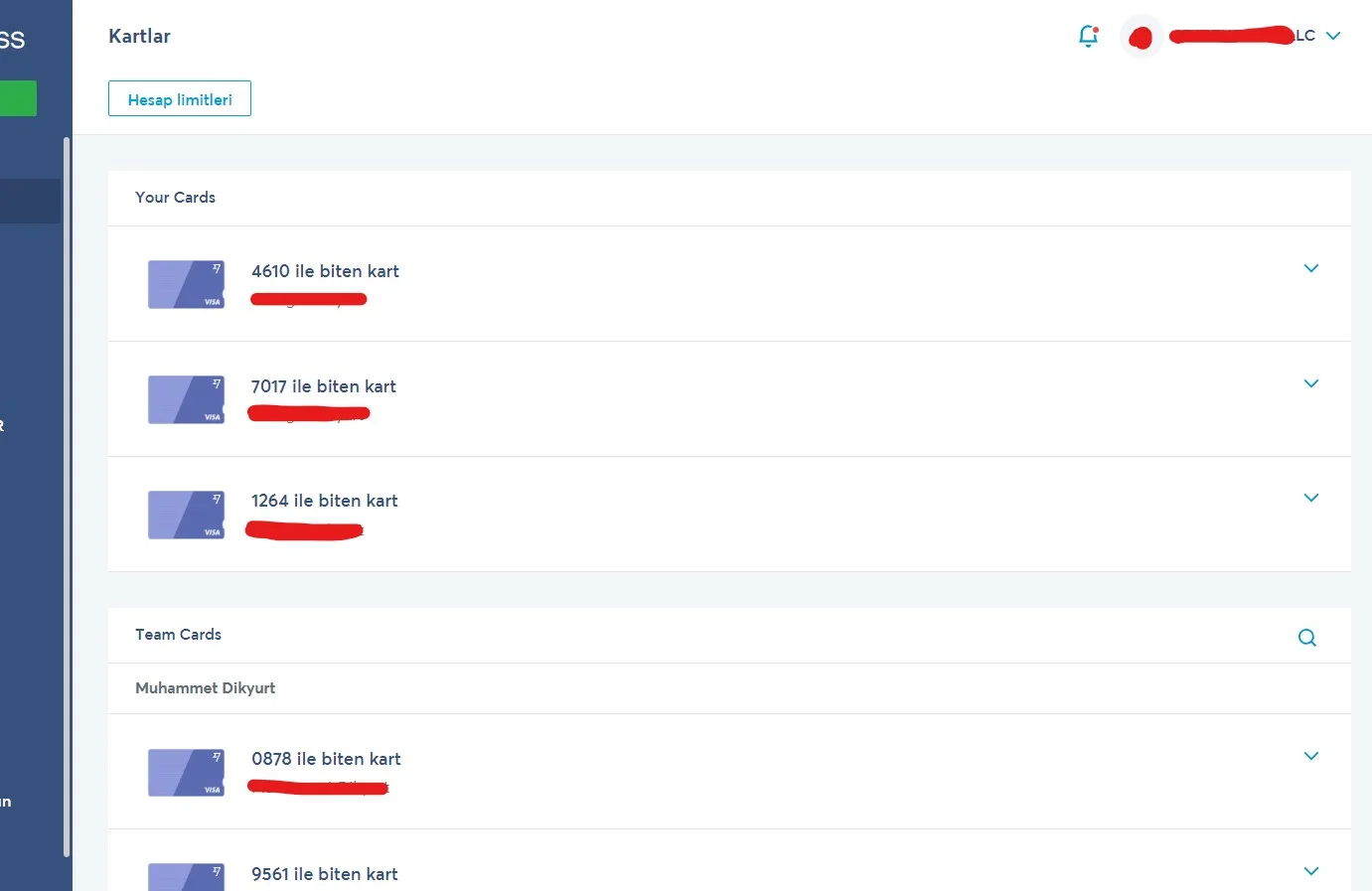 Wise sanal kart oluşturma