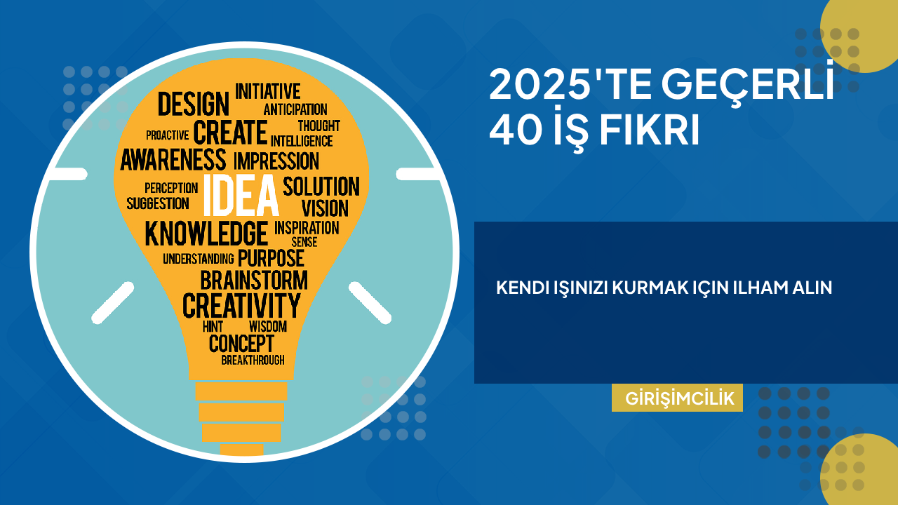 2025'te Başlatılabilecek 40 İş Fikri 2025'te Başlatılabilecek 40 İş Fikri