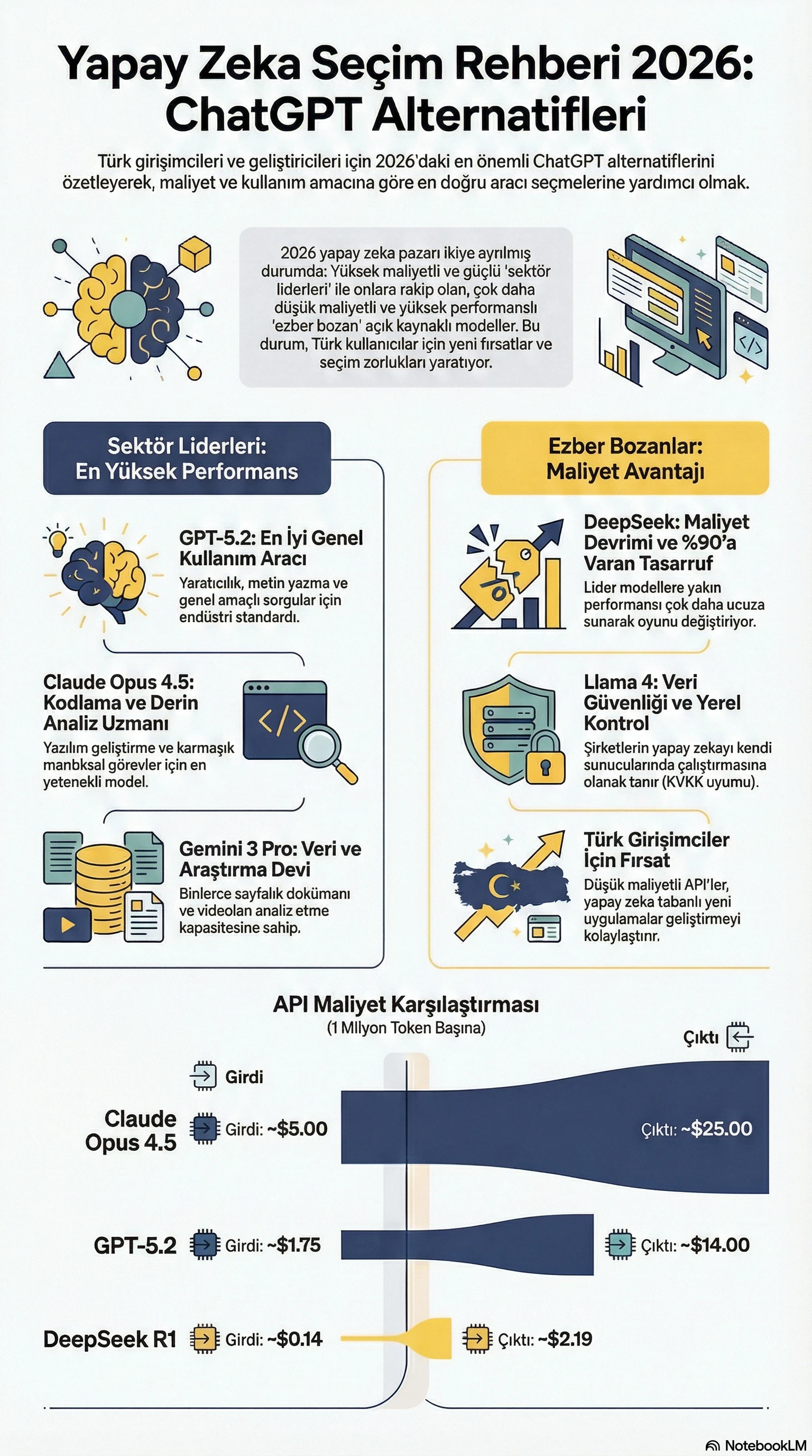 Yapay zeka seçimlerini anlatan bir infografik