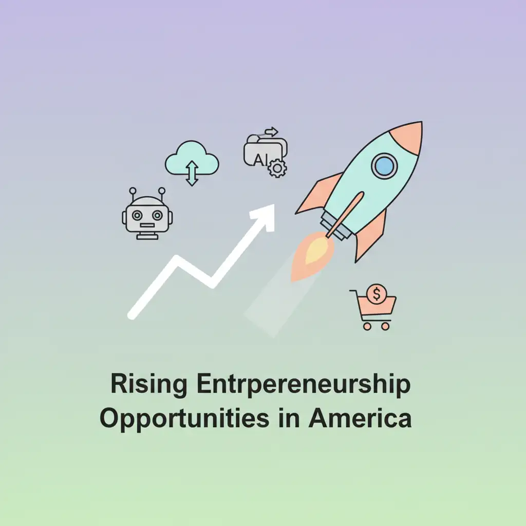 Amerika'da Yükselen Girişimcilik Fırsatlarını anlatan bir görsel