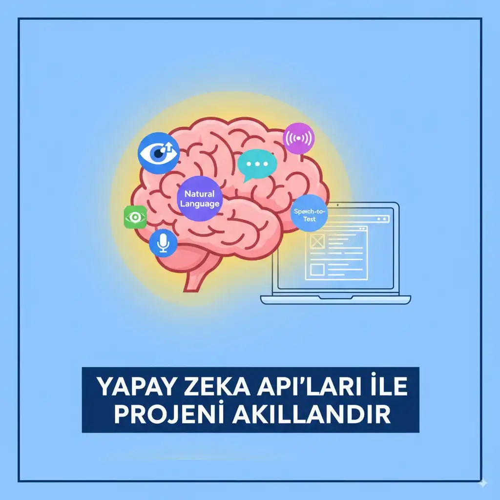 yapay zeka ve makine öğrenimi anlatan bir görsel