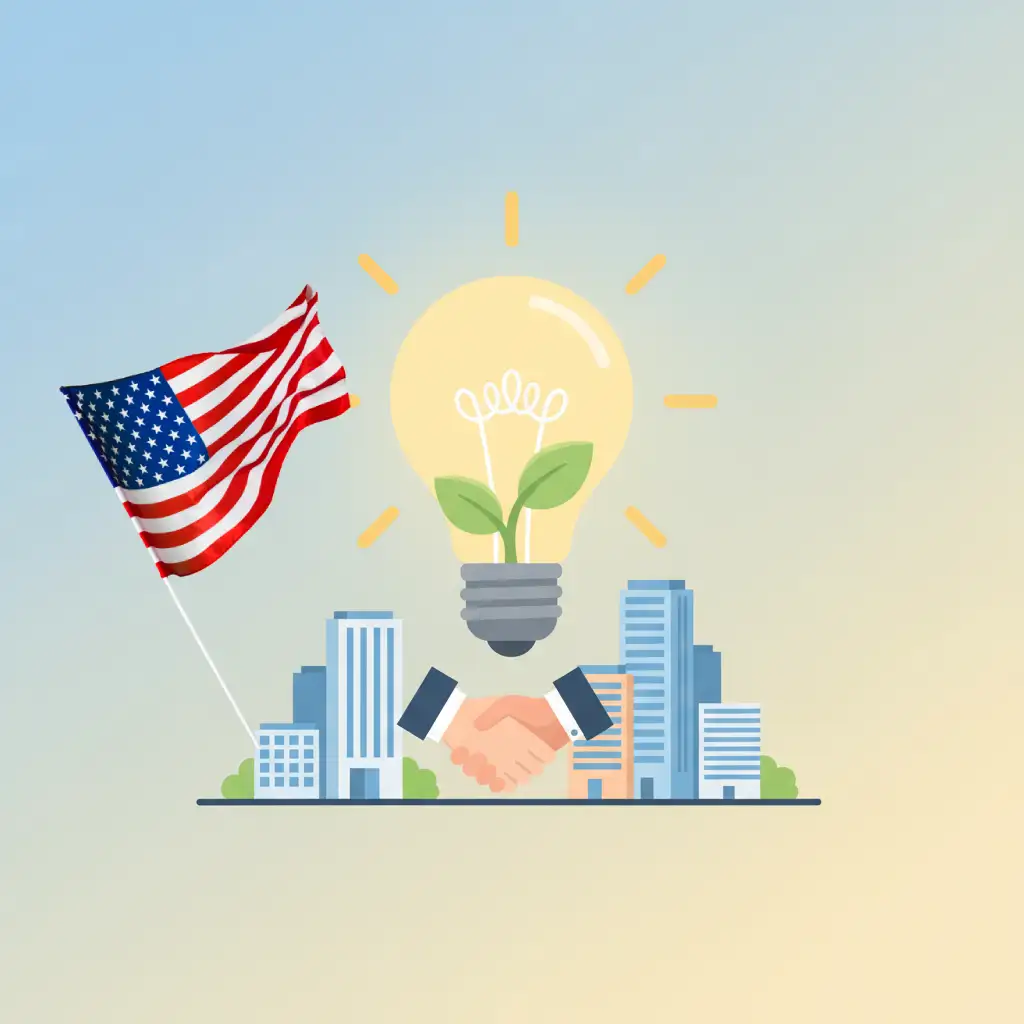 Neden Amerika'da Girişimci Olmalı? ile ilgili bayrak ve fikir içeren bir resim